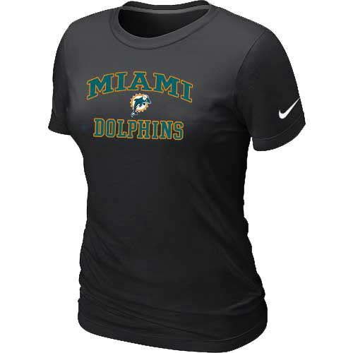 Nike Miami Dolphins Women's Heart & Soul NFL T-Shirt - Black